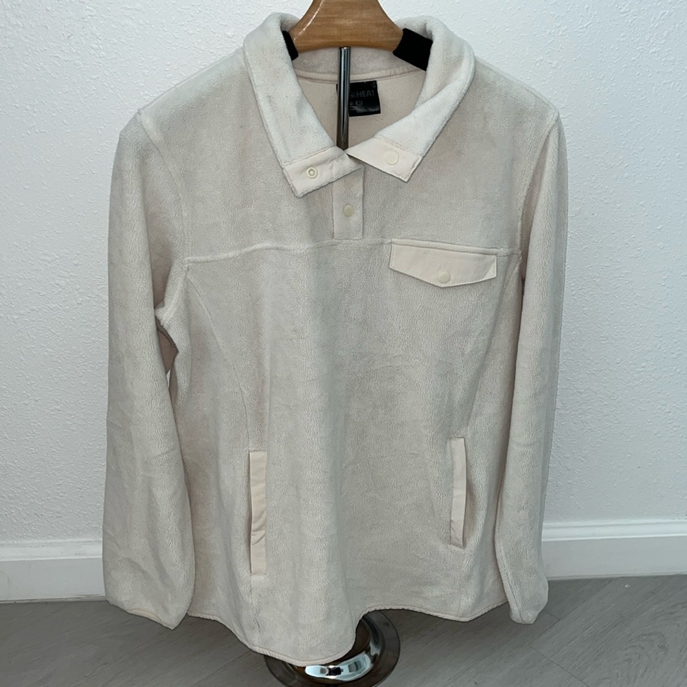 Off White Fleece Sweater